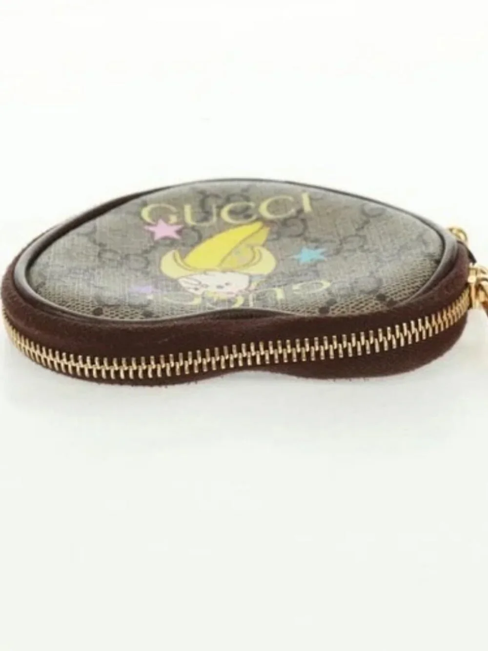 GUCCI GG Supreme Bananya Coin Purse PVC Beige Gold 701062 Auth 168024M - Picture 6 of 15